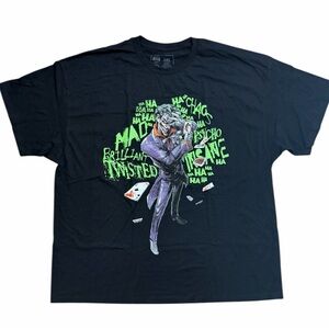 Joker Batman Graphic Tee Black DC Comics Mad Twisted Insane 3XL